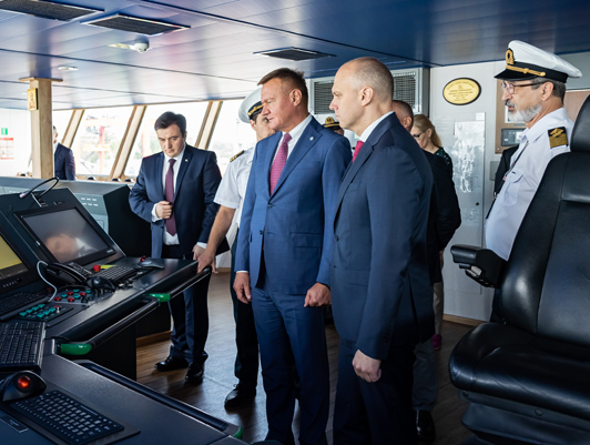 Head of FSUE “Rosmorport” reports to Minister of Transport on plans for reconstruction of the Railway Ferry Complex in Baltiysk