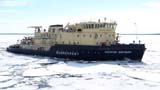 Kapitan Zarubin icebreaker returns to the seaport of Big Port St Petersburg