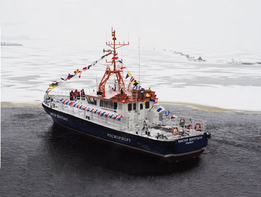 The Viktor Vorotylo new boat put afloat at Onego Shipyard