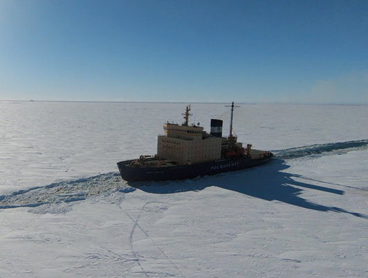 Kapitan Khlebnikov icebreaker escorted vessels with cargoes for Antarctic station "Vostok"