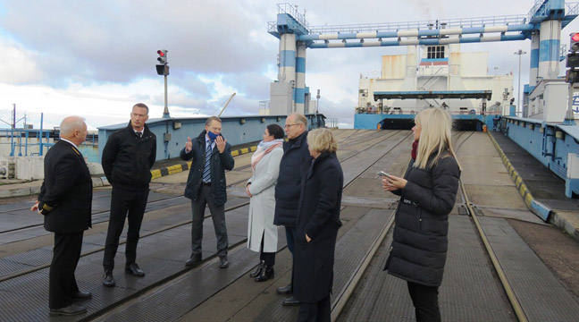 Representatives of the Government of the Kaliningrad Region visit facilities of the North-Western Basin Branch in the seaport of Ust-Luga