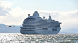 First in This Season Crystal Serenity Cruise Liner Calls at the Seaport of Petropavlovsk-Kamchatsky 