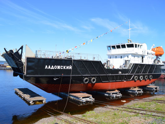 Solemn ceremony to launch buoy tender held at Onego Shipyard