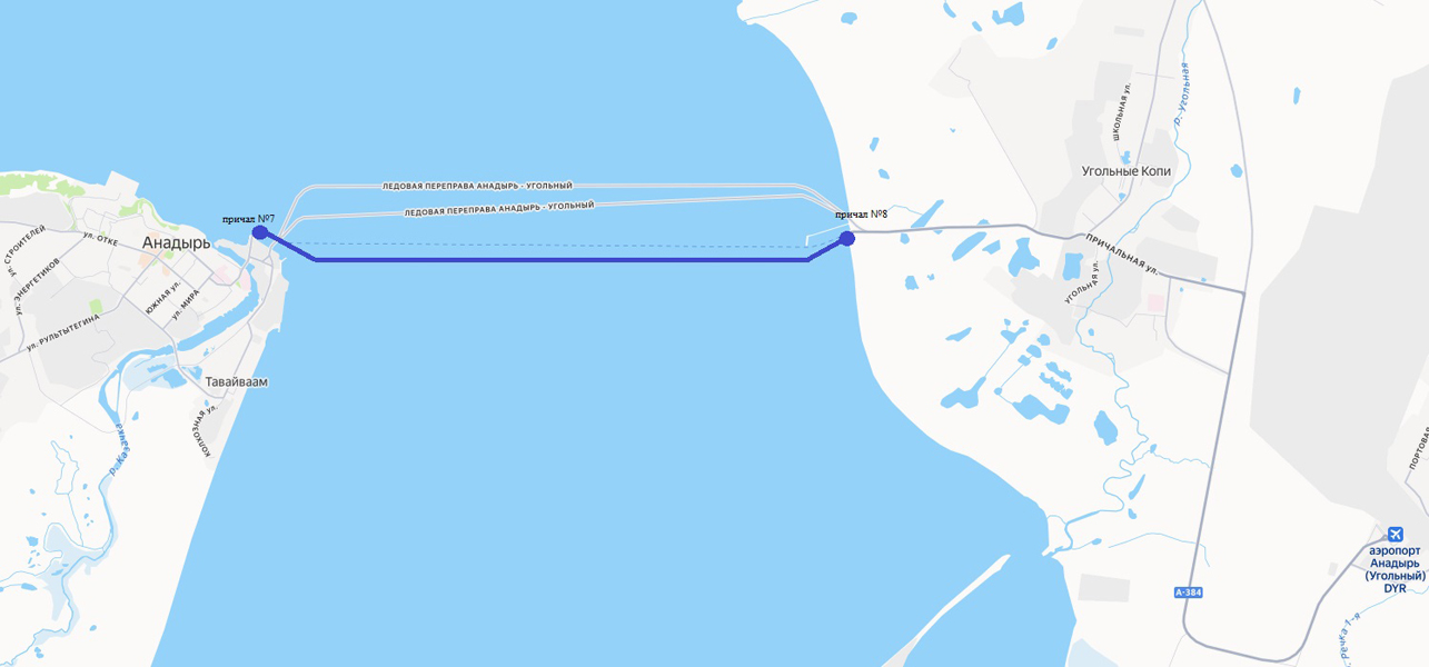 Intra-estuary route Intra-estuary route